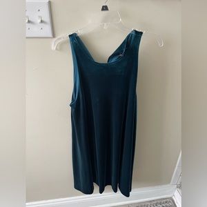 Dark green velvet dress